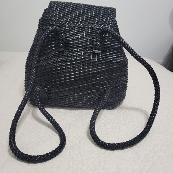 Woven Genuine Italian Leather Backpack - Picture 2 of 9